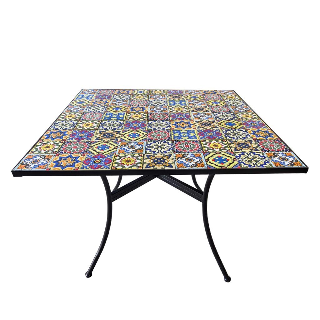Marrakesh Mosaic Metal Garden Dining Set 5029936997975 2